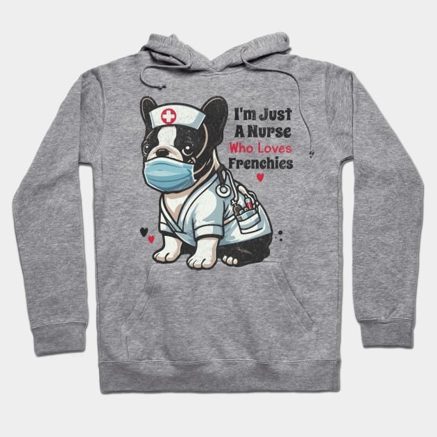 French  Bulldog Nurse Hoodie by BeanStiks